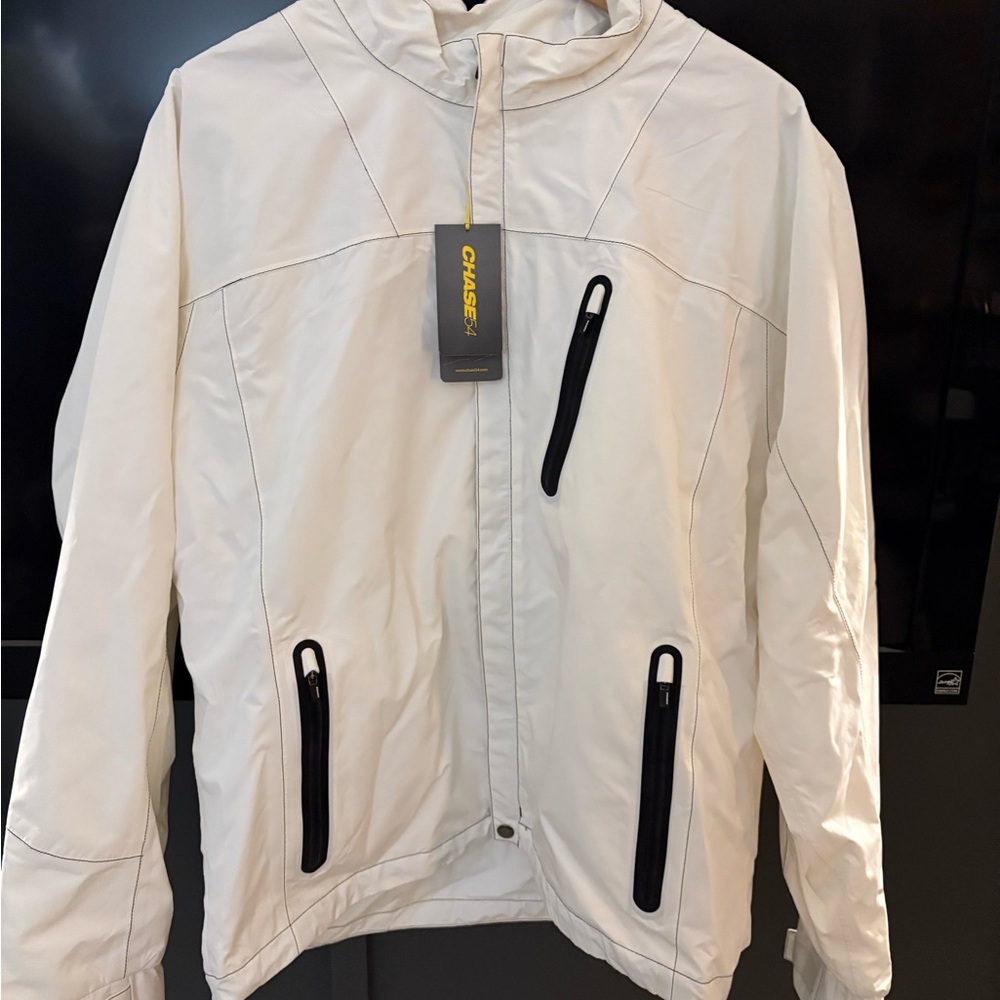 Chaser White and Black Windbreaker Jacket